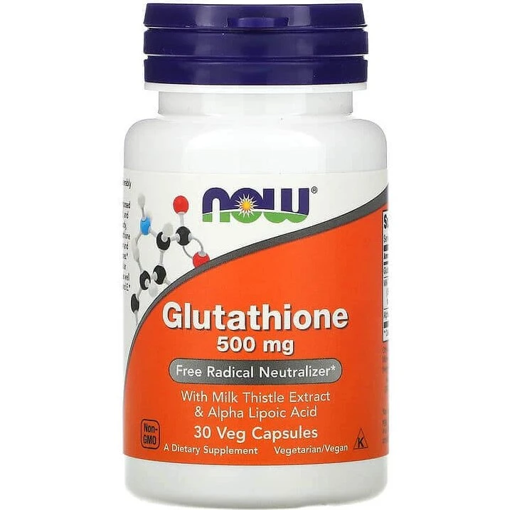 Now Foods Glutathion 500 mg + Mariendistel, 30 Kapseln