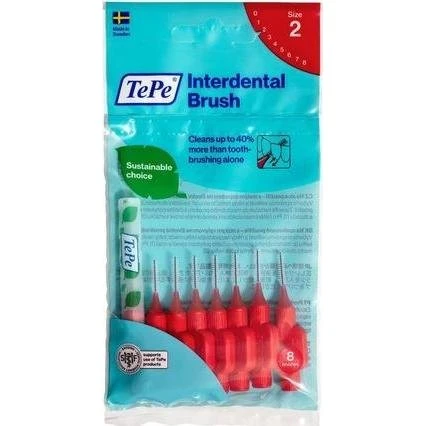 TePe Original Interdentalbürsten 0,5 mm Rot (8er Pack)