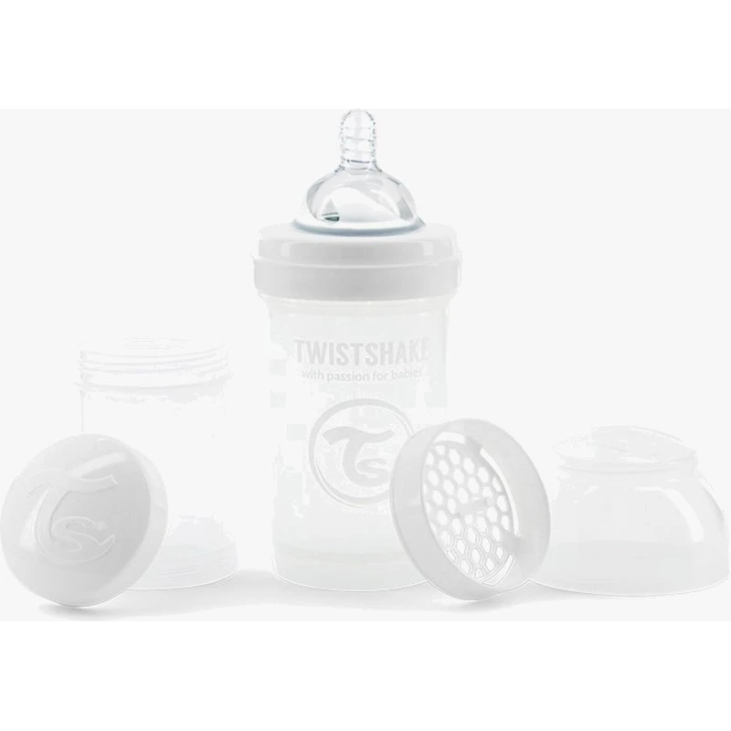 Twistshake Anti-Kolik Babyflasche 180ml, Weiß