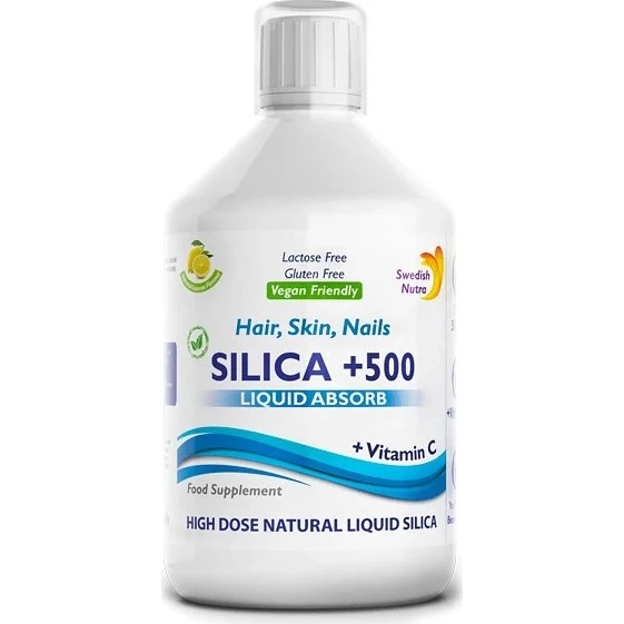 Schwedische Nutra Silicium Flüssigkeit 500 mg + Vitamin C, 500 ml