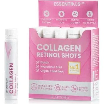 Swedish Nutra Kollagen-Retinol-Shots Essentials 100, 10 Fläschchen