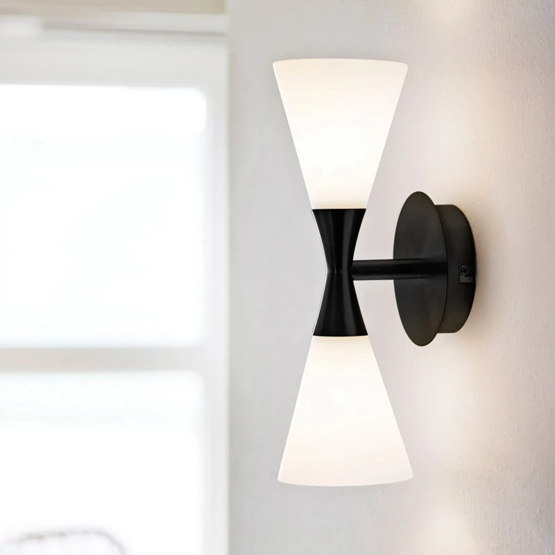Herstal Harlekin Wandleuchte Duo Matt Black