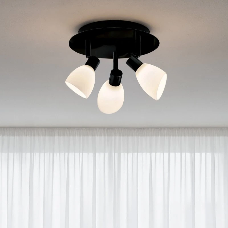 Herstal Cut 3 Deckenleuchte Round Black/Opal