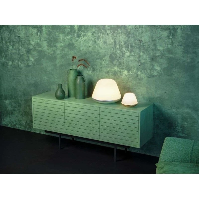 Herstal Bloom Tischleuchte Small Silver - Satiniert