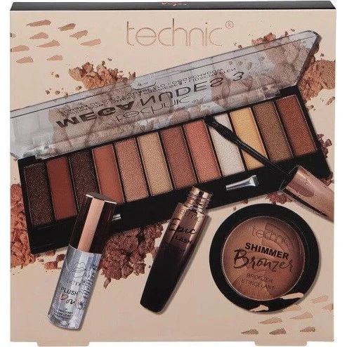 Technic Mega Nudes Kollektion Makeup Set, 4 Teile, Vegan