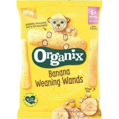 Organix Bio-Mais-Hafer-Sticks mit Banane, 25 g, ab 6 Monaten