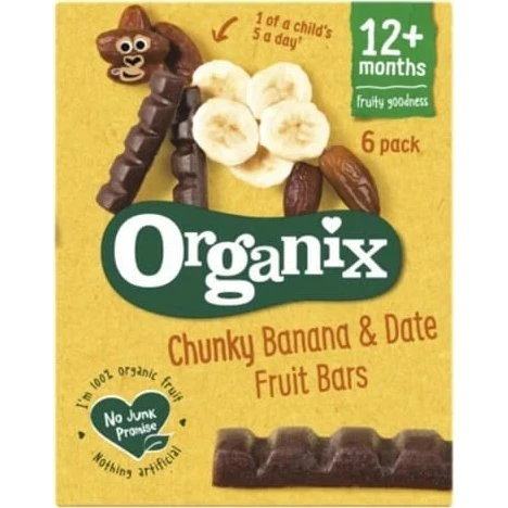 Organix Bio-Dattel-Bananen-Goodies-Riegel, 6x 17g, ab 12 Monaten