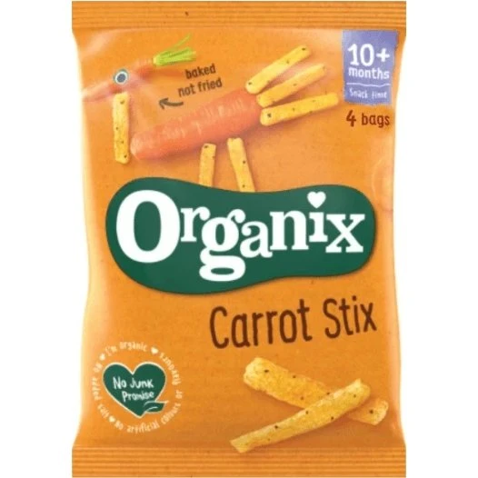 Organix Bio Maisstäbchen mit Karotten, +10 Monate, 60g