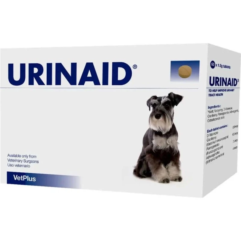 VetPlus Urinaid 60 Tabletten für Hunde zur Unterstützung der Harnwege