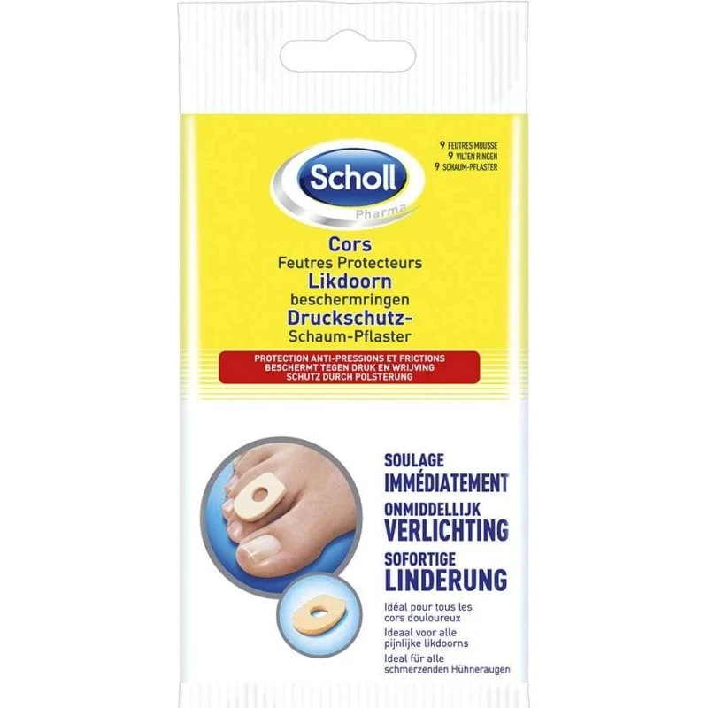 Scholl Hornschützer - 9x Filzpolster zur Linderung von Hornhaut