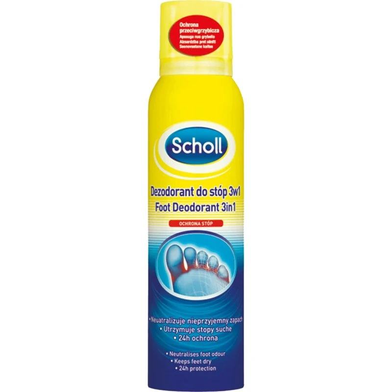 Scholl Fußdeodorant 3in1 Antimykotischer Schutz, 150 ml