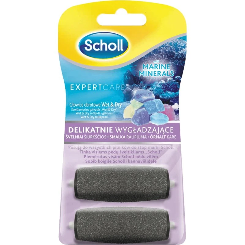 Scholl Expert Care Wet & Dry Rotationsköpfe mit Meeresmineralien, 2er-Pack
