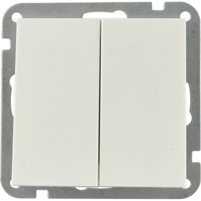 Unitec Doppel-Wechselschalter Melbourne alpinweiß