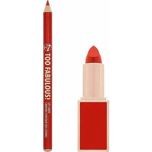 W7 Too Fabulous Lip Kit - Lippenstift-Set in Rot