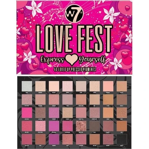 W7 Love Fest Express Yourself Lidschattenpalette, 40 Farben