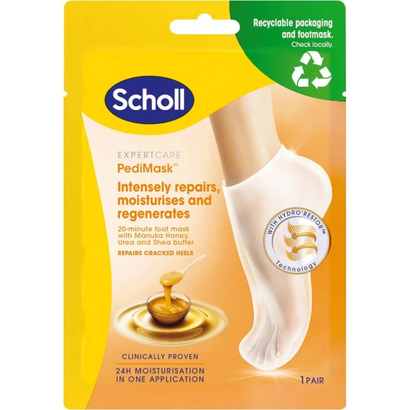 Scholl Expert Care PediMask Manuka Honig Fußmaske, 1 Paar