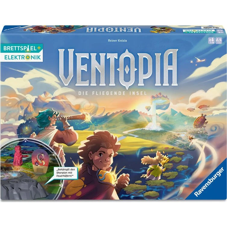 Ventopia - Gesellschaftsspiel ab 7 Jahre mit elektronischem Spielplan