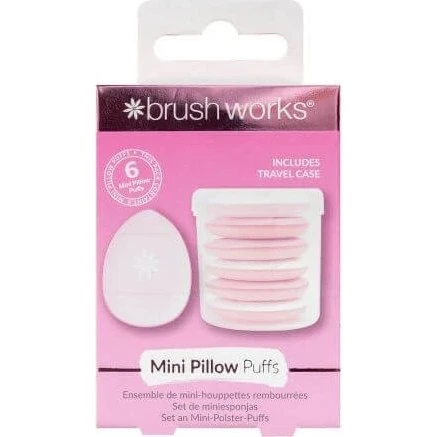 Brushworks Mini-Schminkschwämme Pillow Puffs, 6 Stück
