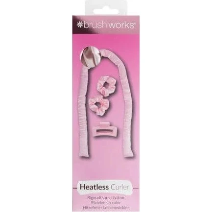 Brushworks Set für Locken ohne Hitze mit Satin-Haargummis & Clip