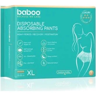Baboo Einweg-Saugslips Set, Größe XL, 5 Stück
