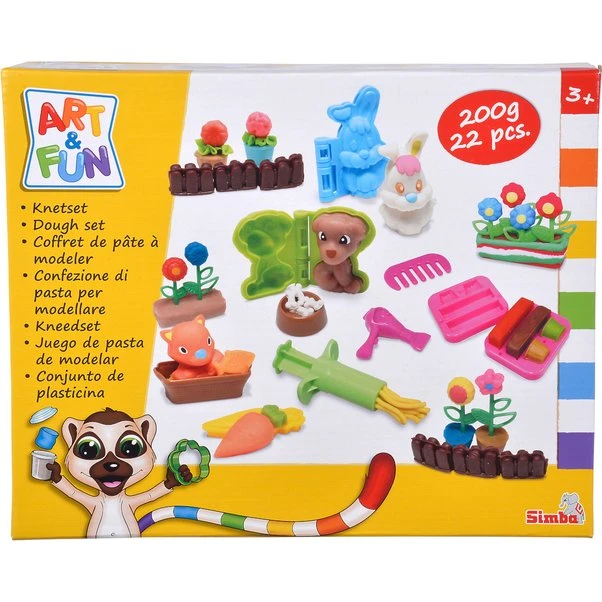 Art & Fun Knetset Tierfreunde – 4x 50g Knete mit Zubehör