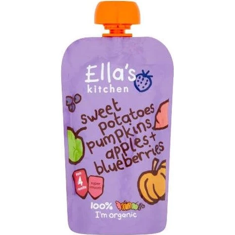 Ella's Kitchen Bio-Kartoffelpüree mit Süßkartoffel, Kürbis & Beeren