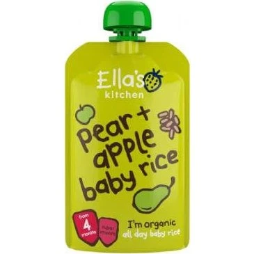 Ella's Kitchen Bio Baby-Reis mit Birne und Apfel, 120g