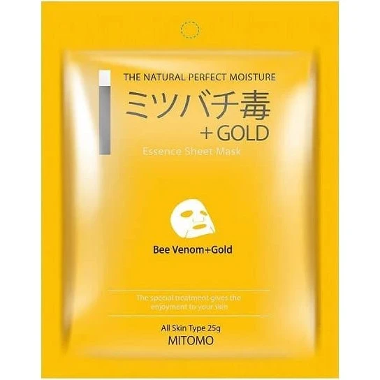 Mitomo Gesichtsmaske mit Bienengift und Gold, 25 g