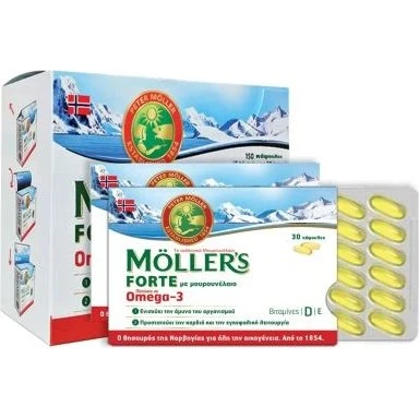 Möller's Omega 3 Forte mit Lebertran, 150 Kapseln