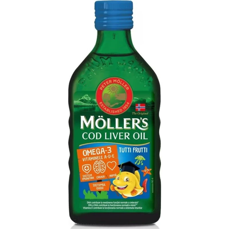 Möller's Omega-3 Lebertran Tutti-Frutti-Geschmack, 250 ml