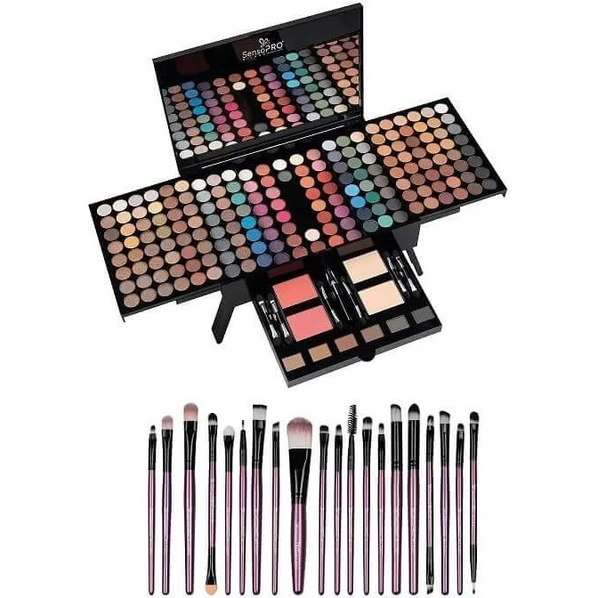 SensoPRO Schminkset mit 190 Lidschatten und 20 Applikationspinseln