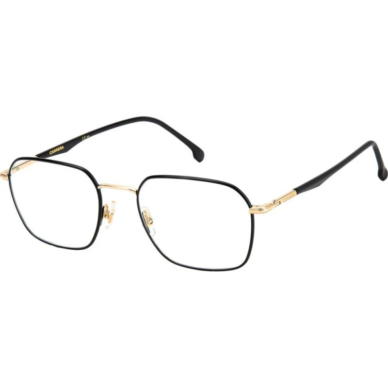 Carrera 282 Brille Unisex - Rechteckig, Schwarz/Gold Metall
