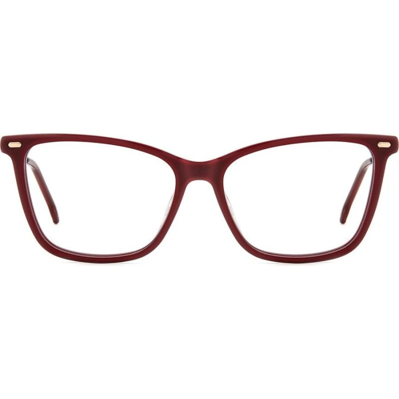 Carrera 3024 Damenbrille - Rotes Acetatgestell, Eckiges Design