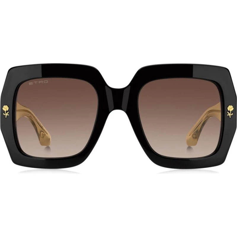 Etro Etro 0011/S Sonnenbrille Damen Schwarz/Braun Oversize