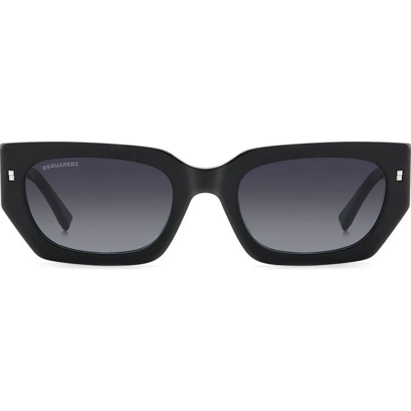 Dsquared2 Icon 0017/S Sonnenbrille Damen - Quadratisch, Schwarz/Grau