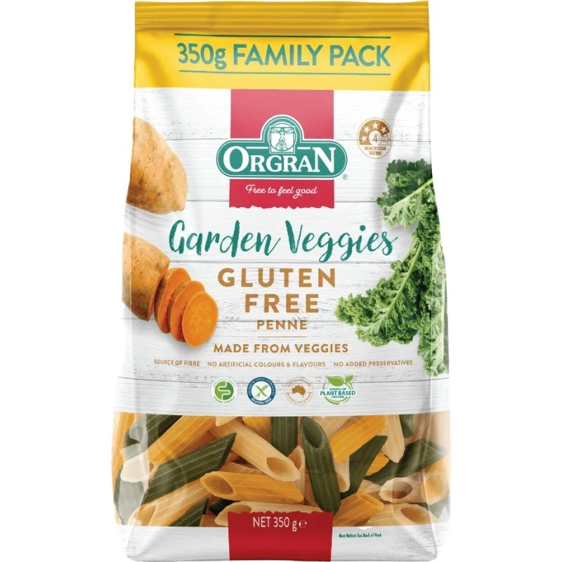 Orgran Gemüse-Penne-Nudeln, 350 g, glutenfrei