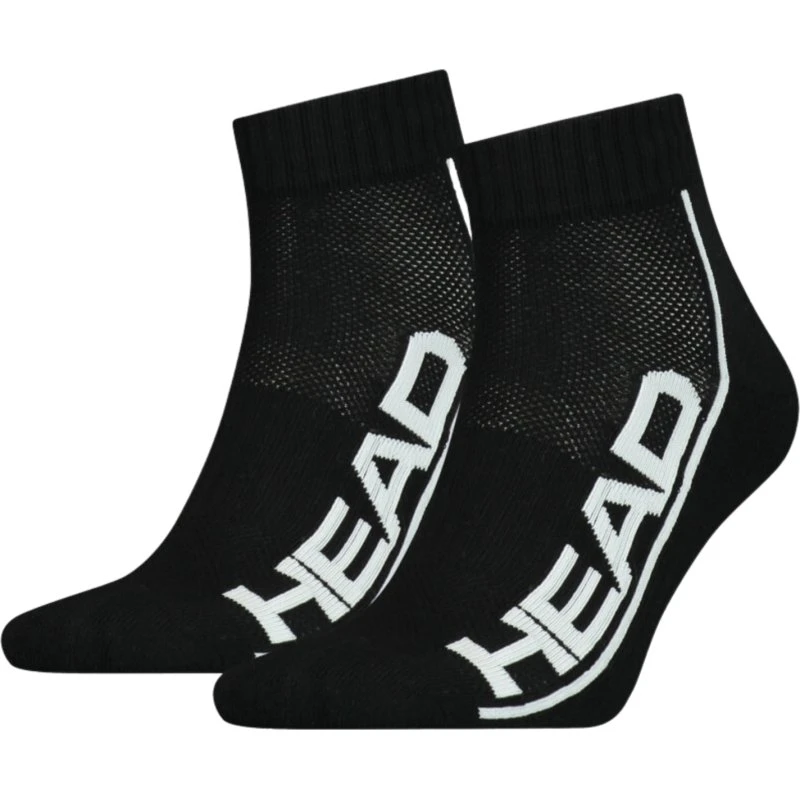 Head Performance Quarter Socks 2-Pack Schwarz/Weiß
