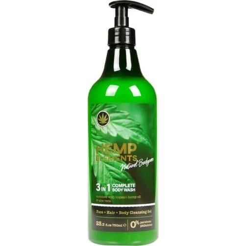 Hemp Elements 3-in-1 Duschgel mit Hanföl, 750 ml