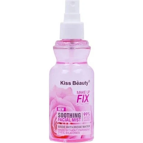 Kiss Beauty Makeup-Fixierspray mit Rosenwasser, 180 ml