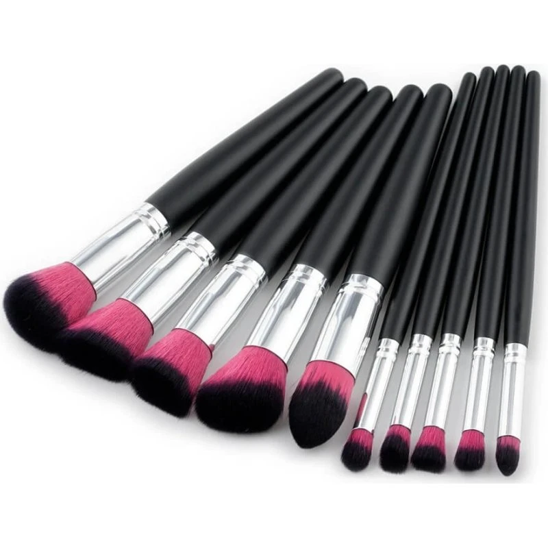 Fraulein Make-up-Pinsel Set, 10-teilig, Schwarz