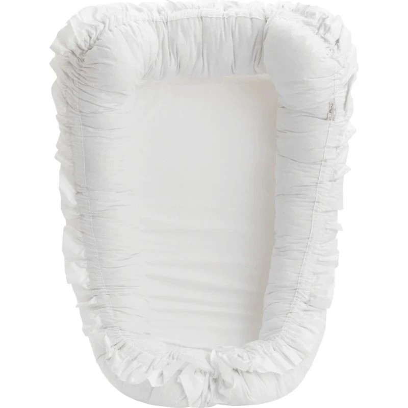 Twindeco Babynest mit Rüschen, Weiß, ab 0 Monate