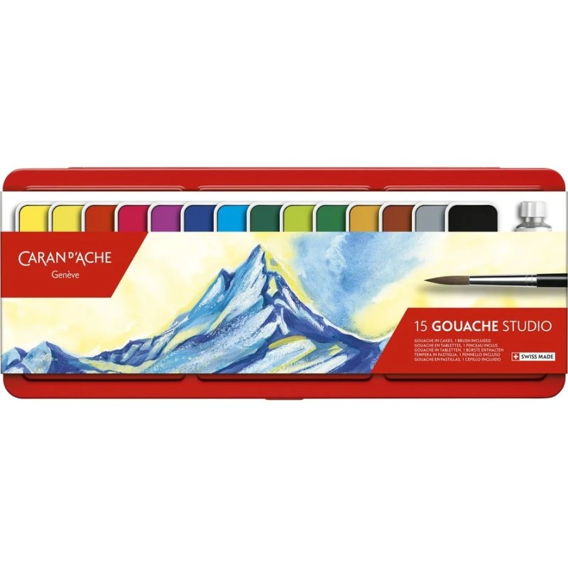 Caran d'Ache Gouache Studio Gouache-Set, 15-teilig