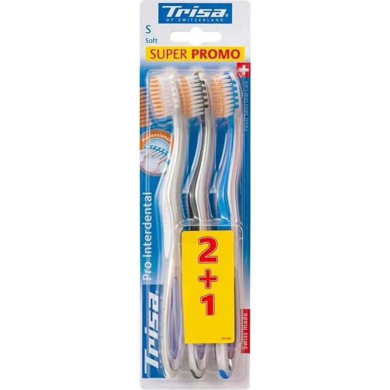 Trisa Pro Interdental Zahnbürsten-Set, Trio Medium