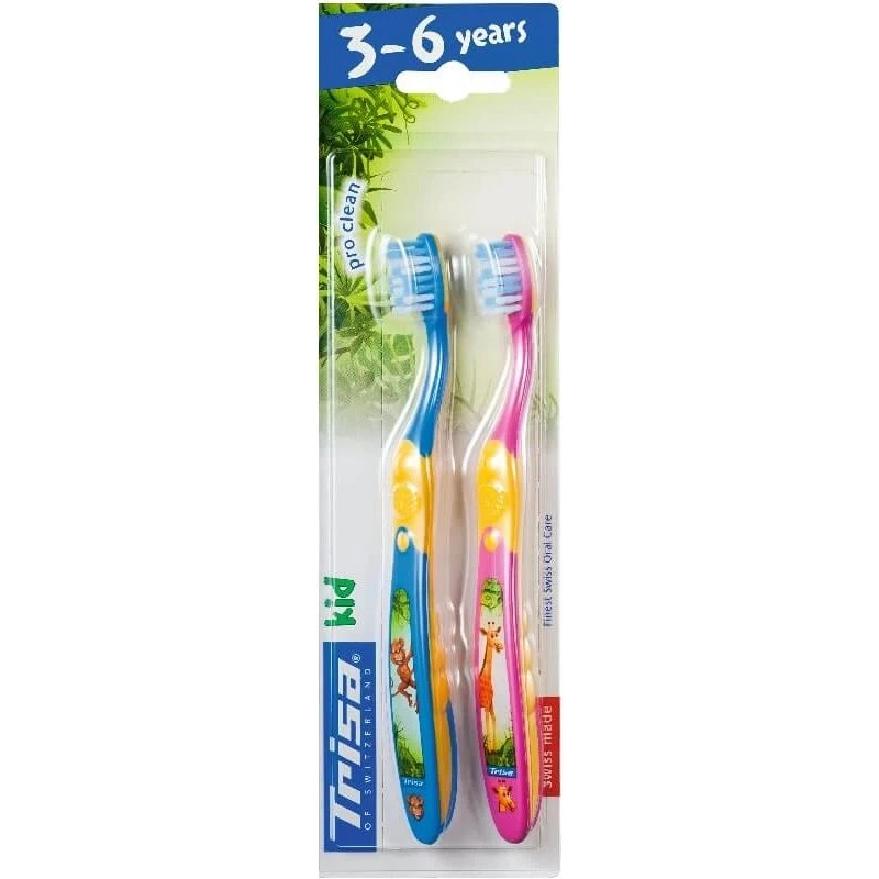 Trisa Kid Zahnbürsten-Set für Kinder (3-6 Jahre)