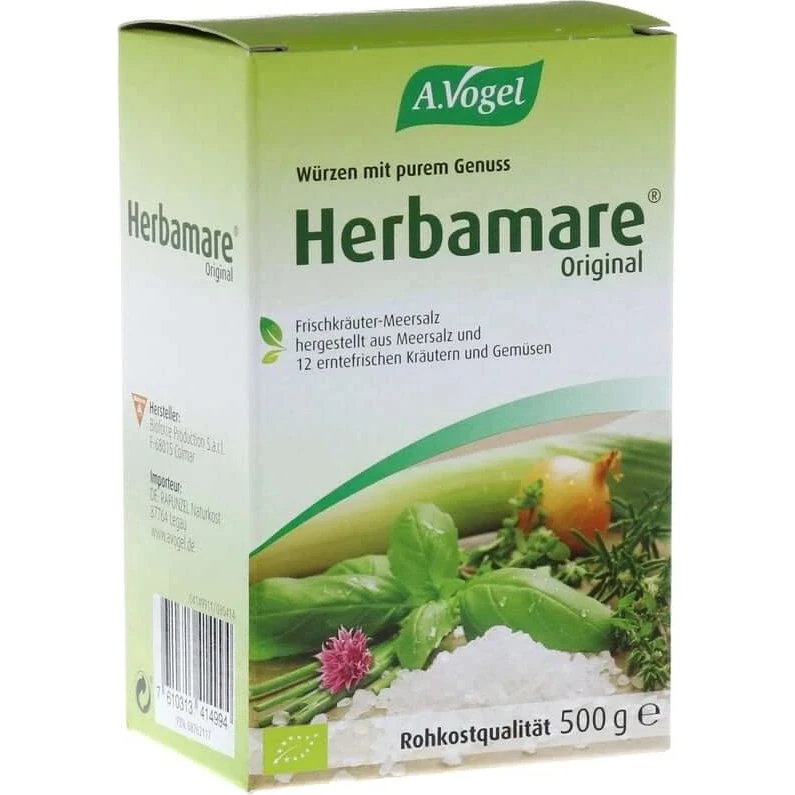 A.Vogel Herbamare Meersalz mit Gemüse & Kräutern, 500 g Nachfüllbeutel