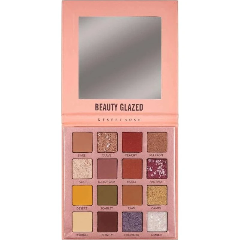 Beauty Glazed Lidschatten-Set Desert Rose (16 Farben)