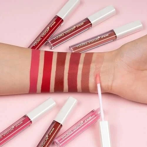Young Vision Lipgloss Set - 6-teiliges Set mit 5 Matt-Lippenstiften & 1 Gloss