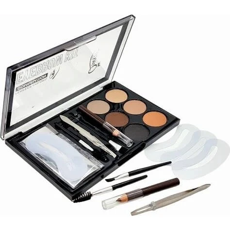 Mini Queen Augenbrauen-Styling-Set mit Schablonen und Pinsel