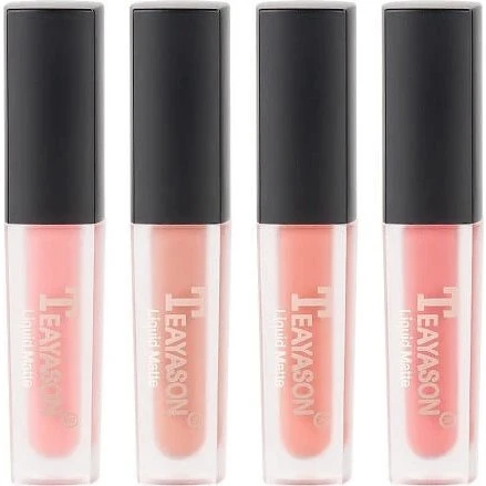 Teayason 4er-Set Matte Flüssig-Lippenstifte Baby Got Peach