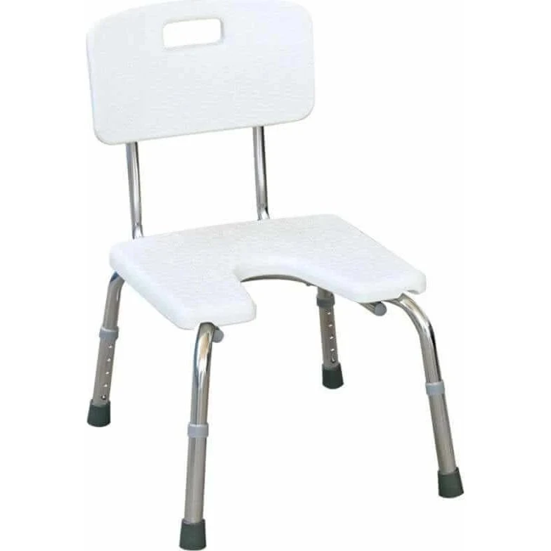 DrHappy JL796L U-förmiger Badestuhl mit Rückenlehne